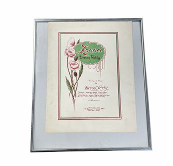 "Leona Dream Waltz," framed program, 14x12"