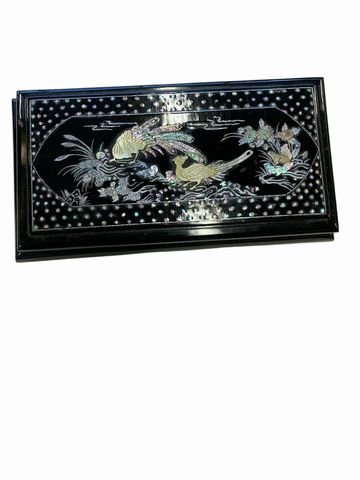 Black Lacquered w/Mother of Pearl Inlay - Ink Box 14x11"