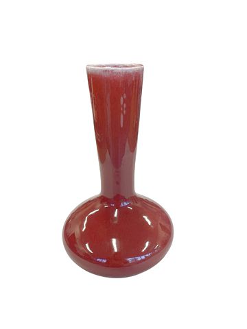 Mitland-Smith Signed Oxblood Vase 12x8"