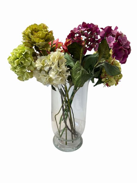 Bouquet of Faux Hydrangeas, 28"h