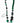 Angela Caputi Long Necklace Pascia Faux Malachite, 32 in.