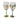 Pair Of hand Painted Wine Glasses 8x3"