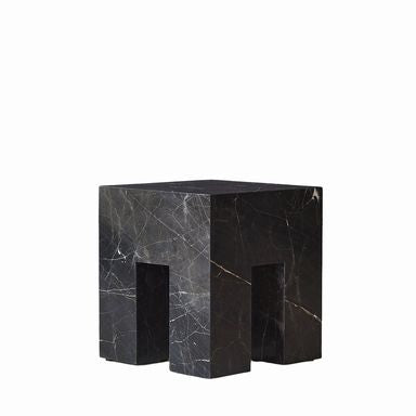 Brooklyn Marquina Side Table, 20" Square