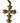 14k Yellow Gold & Pearl Hawaiian Floral Cross, 1.25 in., 1g