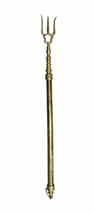 English brass telescoping toasting fork, 23-29"