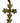 14k Yellow Gold & Pearl Hawaiian Floral Cross, 1.25 in., 1g
