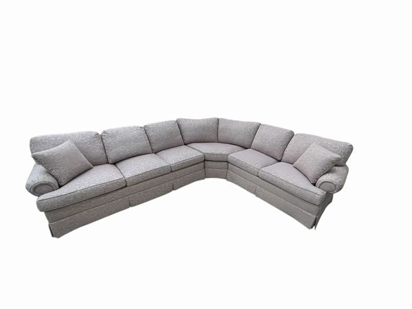 Rolled Arm 3 Piece Sectional Sofa, H. 30.5 in. x W. 199 in. x D. 38 in.