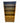 Teak 4-shelf 2-door bookcase, 75H 35.5W 11D