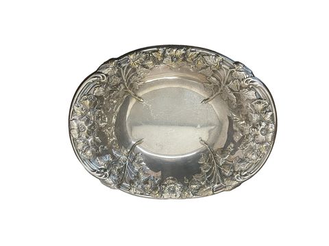 VTG Lunt silverplated oval serving bowl, 10.5x8.5x2