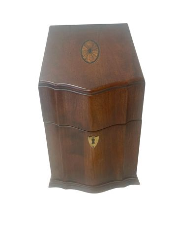 Wooden Inlaid Bombay Knife Box 13x8"