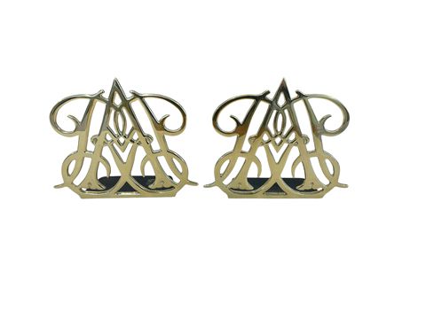 Colonial Williamsburg Brass Bookends 5x6"