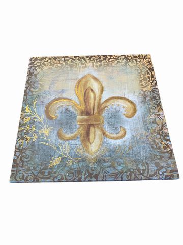 Canvas Fleur de Lis 24x23"