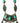 Chinese Tibetan Sterling Silver & Turquoise Necklace, L. 25 in.