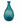 Blue Hand Blown Glass Teardrop Bottle Vase 10x6"