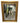 Vertical rectangular beveled mirror in wide gold frame, 44.75" h x 33" w