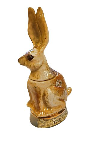 Vintage Texas Jack Rabbit Whiskey Container 12" H