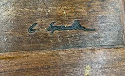 Charles Spindler Marquetry Game Table, ca. 1900, H. 31 in. x W. 24 closed