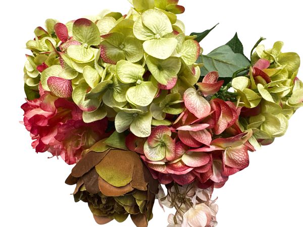 Bouquet of Faux Hydrangeas, 28"h