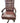 Drk Burgundy Ethan Allen Leather Traditional Armed Desk Chair 45"h x 28"d x25"w