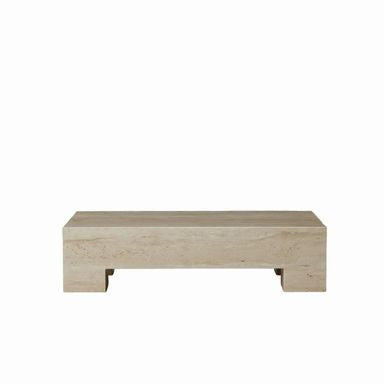 Brooklyn Travertine Coffee Table *AS IS*, 48" Square
