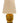 Brass ginger jar lamp w/ beige shade, 25.5" h