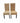 Pair of rattan parson-style armless side chairs, 41H. 18W. 22D.