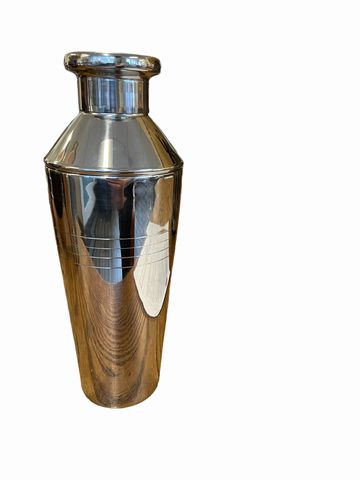 Stainless steel cocktail shaker, 3.25Dx9"H