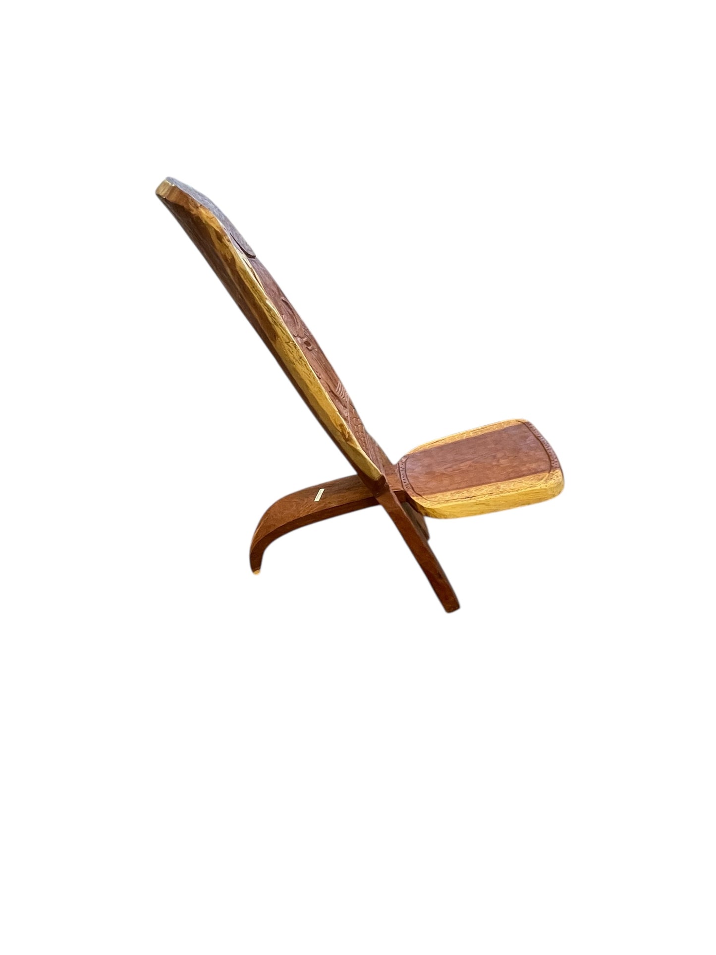 Wooden Hand Carved African Chair 36"h x 14"w x 40"d