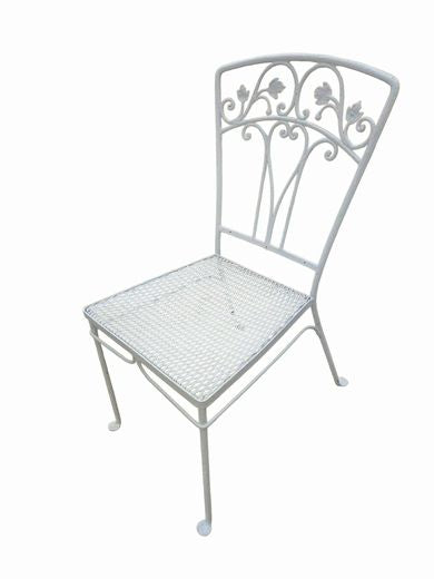Set of 4 Woodard Vintage Wrought Iron Dining Chairs w Cushions 34"h x 17'W x24"D