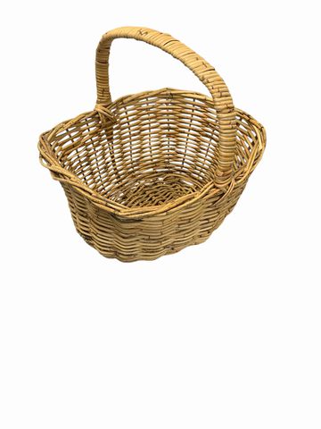 Wicker Rattan Gathering Basket 16x17"