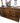 Dark oak MCM 12-drawer dresser w/ chrome hardware & mirror, 32.25" h, 60" w, 19.