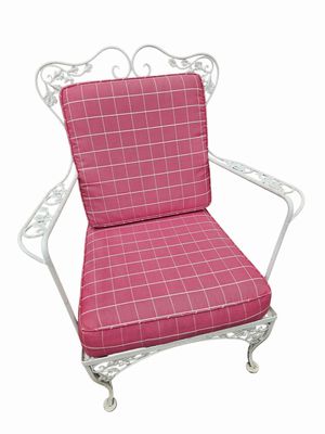 Woodard Vintage Wrought Iron Armchair, H. 37 in. x W. 28.5 in. x. 24.5 in.