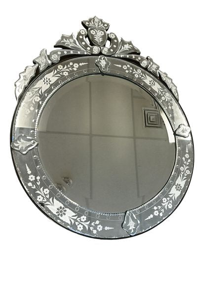Round Venetian Mirror, 23x29"