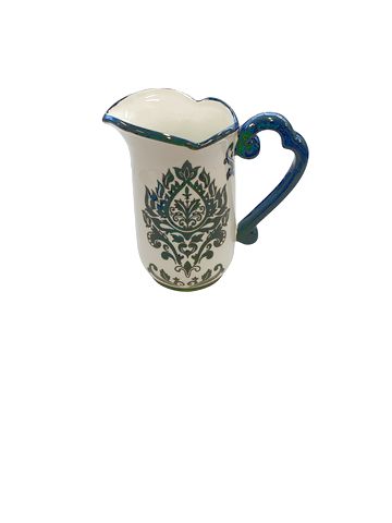 Black & White Ceramic Pitcher 9" x 9"