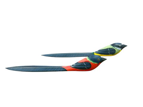 Pair Of Handmade Bird Letter Openers 9'