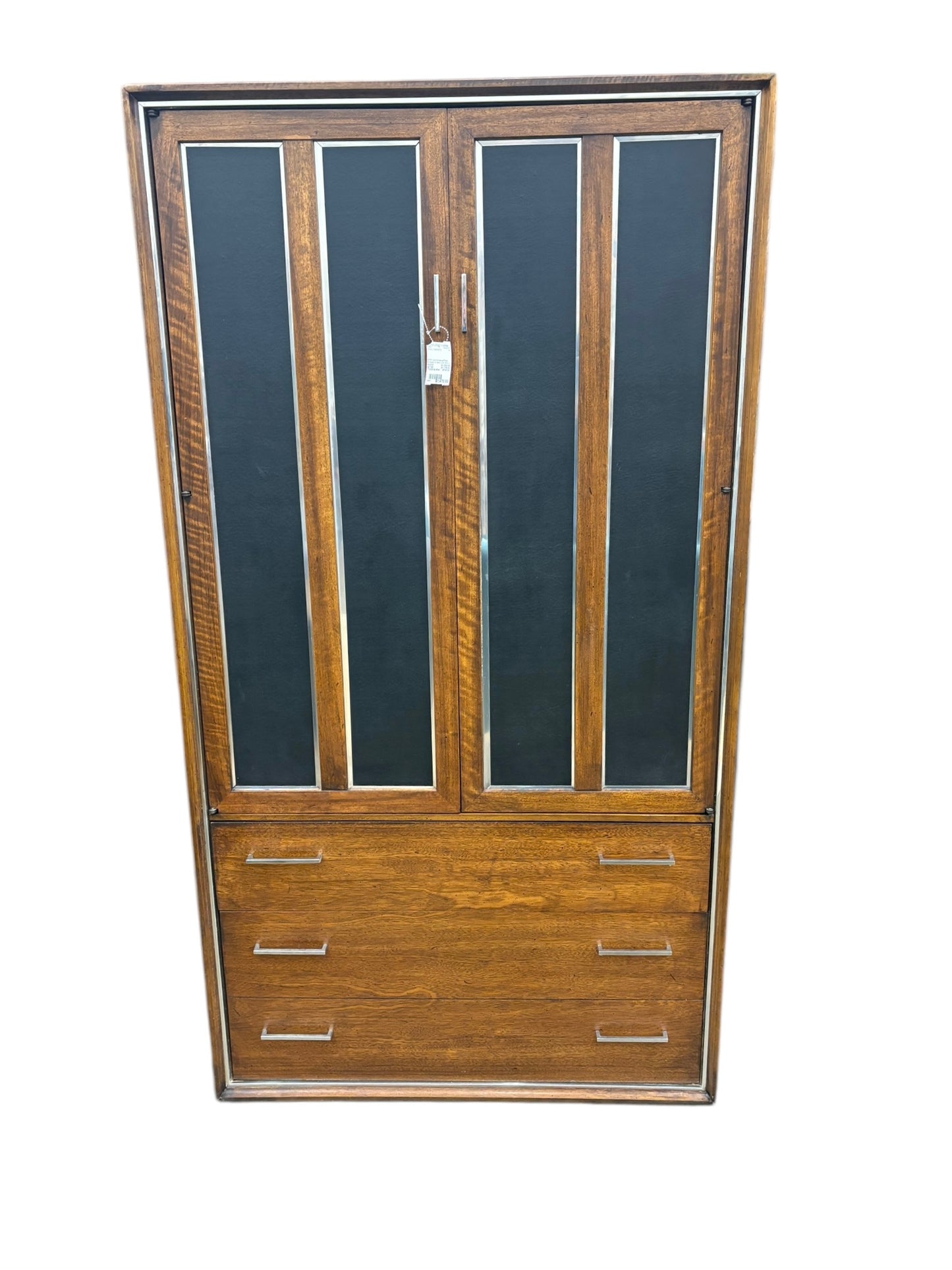 MCM Lane Armoire w/Three Drawers, H. 64 in. x W. 34 in. x D. 18 in.