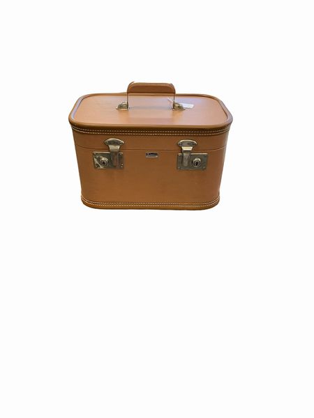 Vintage Dionite Train Cosmetic Case9"Hx14"Lx8"D