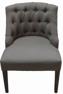 Gray Tufted Accent Chair