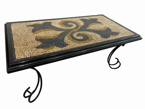 Mosaic coffee table, 43x23x17