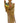 Handpainted carved wood Guanyin figurine, 14.75" h