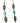 Chinese Tibetan Sterling Silver & Turquoise Necklace, L. 25 in.