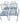 Set of 4 blue faux bamboo wrought iron mesh chairs--2 arm, 2 side, 34" h, 21" w,