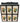 Set of 6 vintage grape-motif embossed ceramic spice boxes in black wood holder,