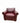 Classic Leather burgundy club chair w/rolled arms & nailheads, 32H 35.5W 35D