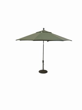 9' Wide Crank Lift Push Button Tilt Umbrella w/ Base