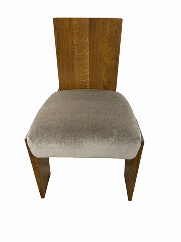 Accent Chair, Mohair/Walnut, 30"W x 30"D x 40"H