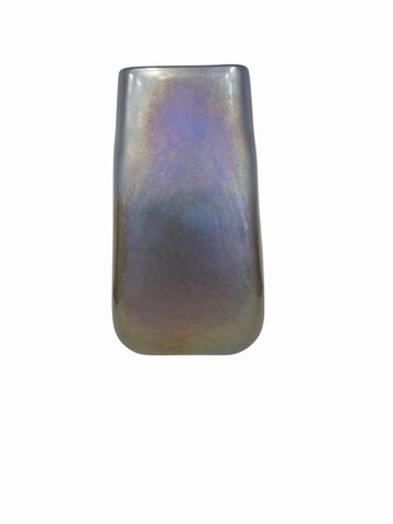 Purple ombre glass vase, 9.25H