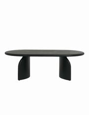 Ada Oval Coffee Table, Black, 52"W x 27"D x 17"H