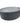 Round blue leather coffee table/ottoman w/wheels, 15.25H. 43D