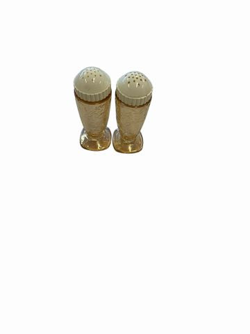 Salt & Pepper Shakers Jeannette Glass 4" x 2"